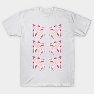 Pink modern planes | Cabin Crew Series T-Shirt